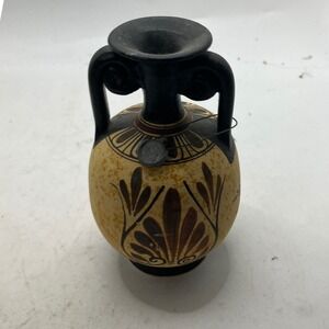 Vintage Pottery Vase‎ Amphora Two Handles Ancient Greek Style Decor